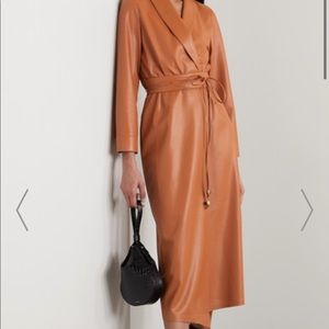 Nanushka Vegan Leather Wrap Dress